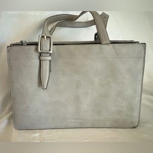 Soft gray CK briefcase